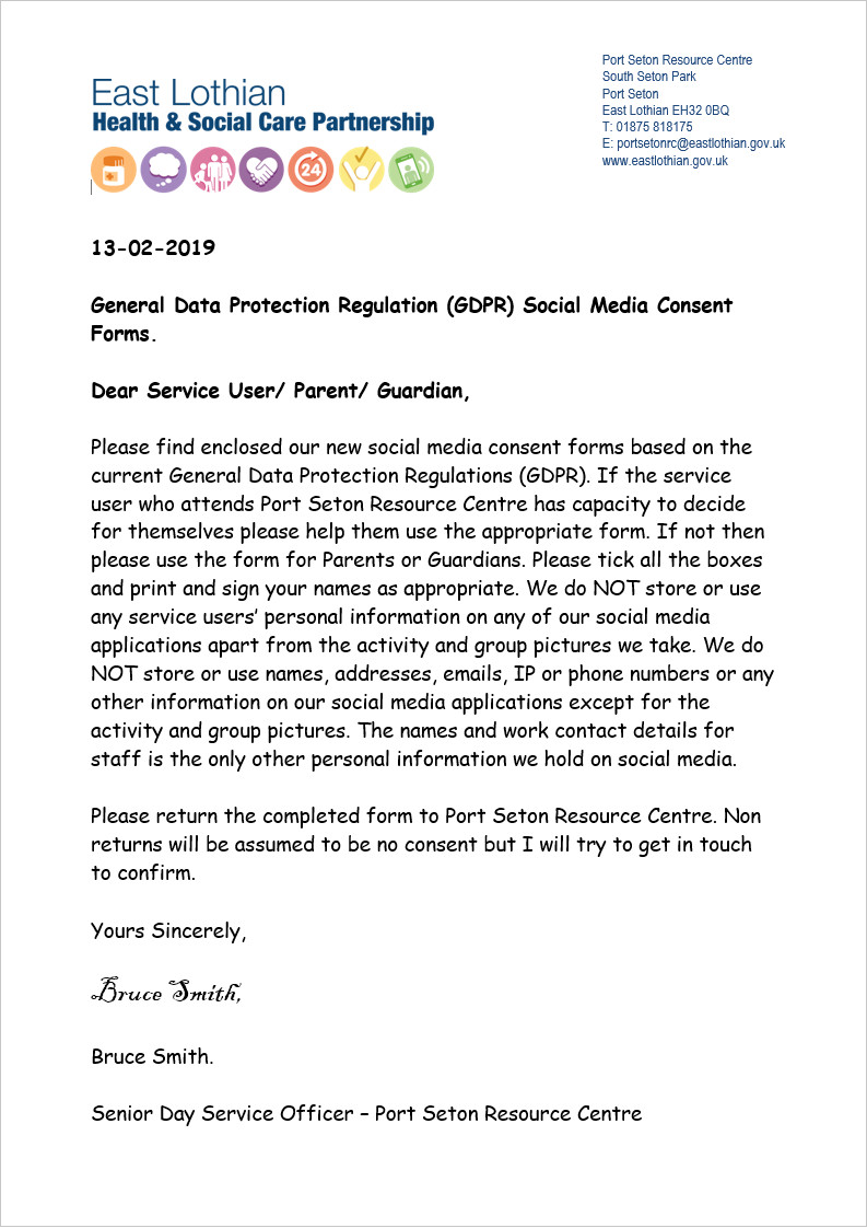 PSRC GDPR Covering Letter